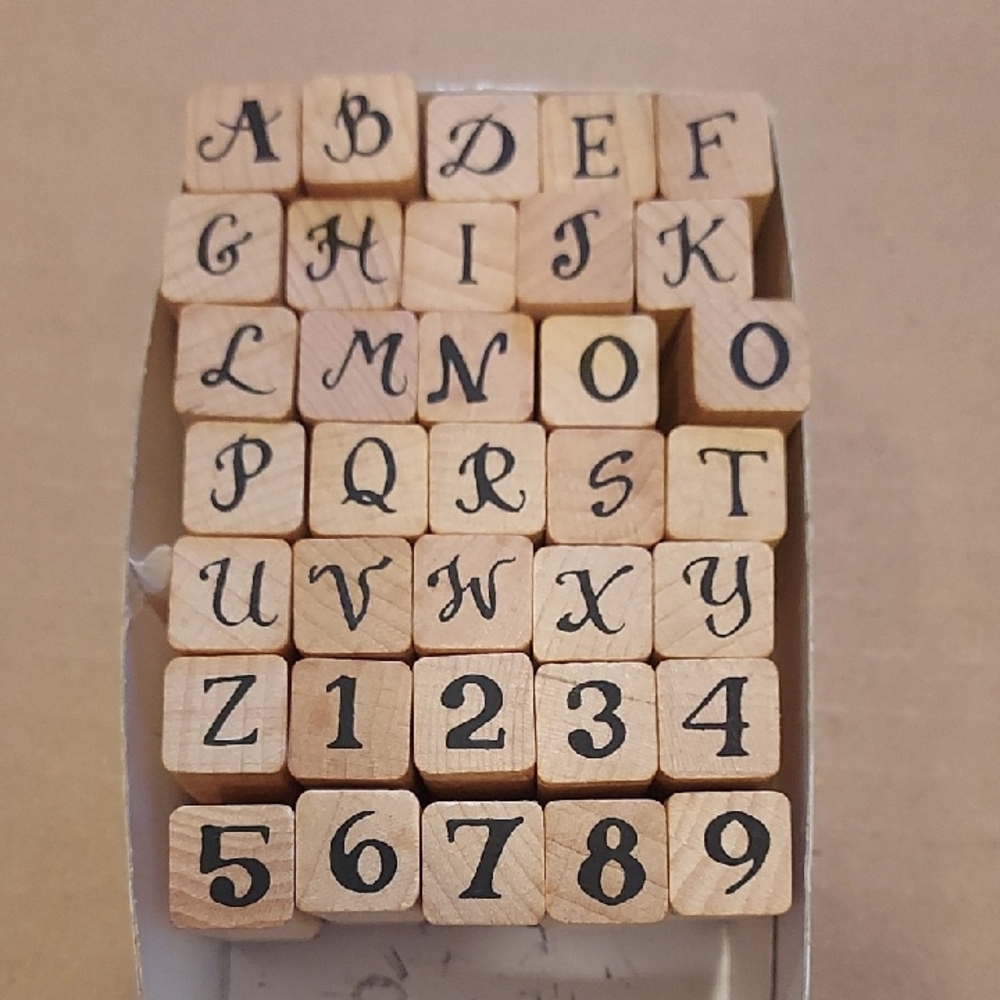 Rubber Stamps Alphabet Letters And Numbers Scrapbooking Crafting